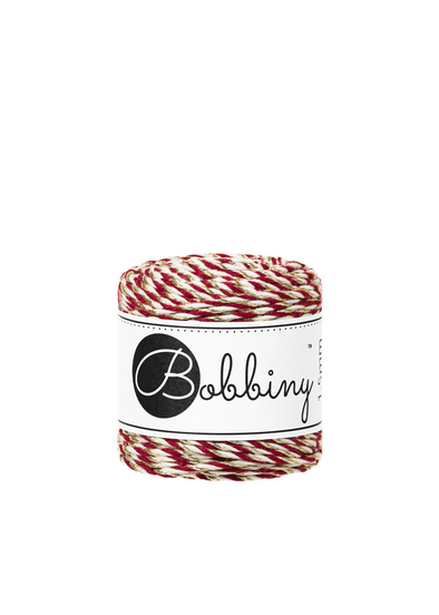 3ply Macrame Rope 1,5mm - Holiday Red - 35m
